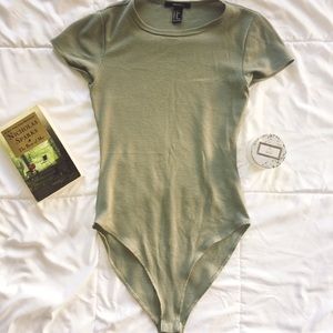 Olive green body suit Tee